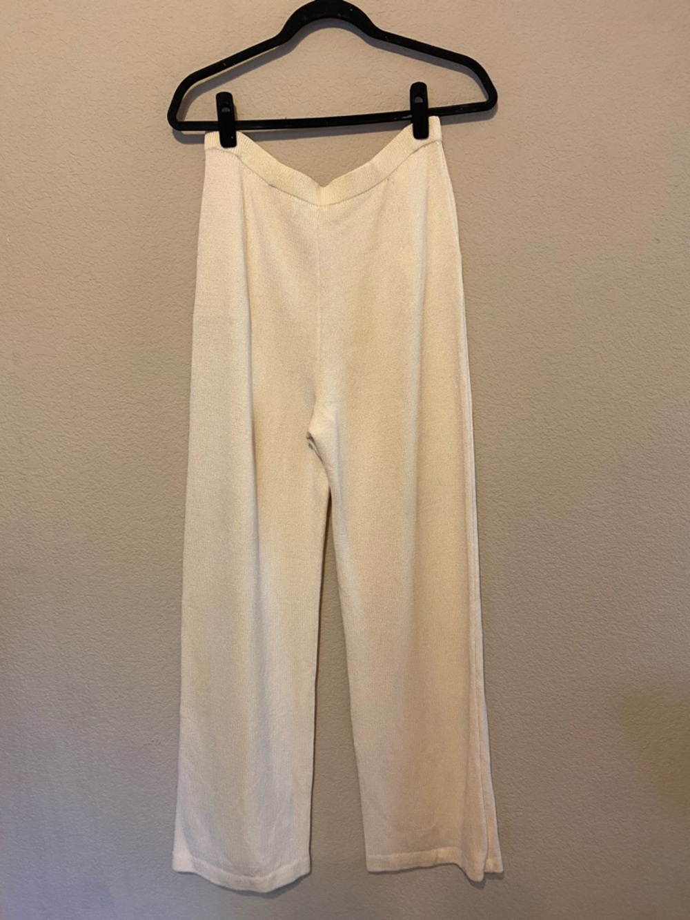 St John Collection Size 8 Santana Knit Pants Cream Pull On Marie Gray Minimal - Picture 2 of 7